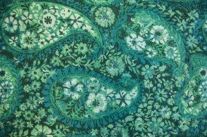 Wide Back 108" Paisley Emerald Green