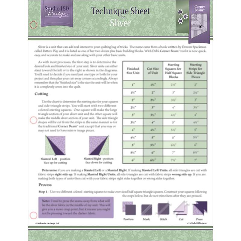 Studio 180 Design Tech Sheet Sliver