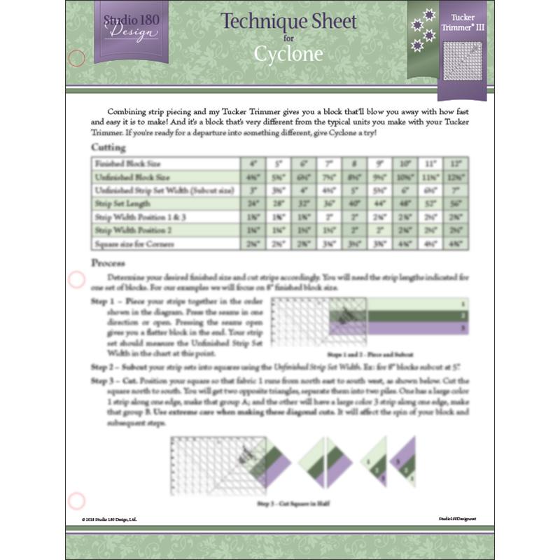 Studio 180 Design Tech Sheet Cyclone