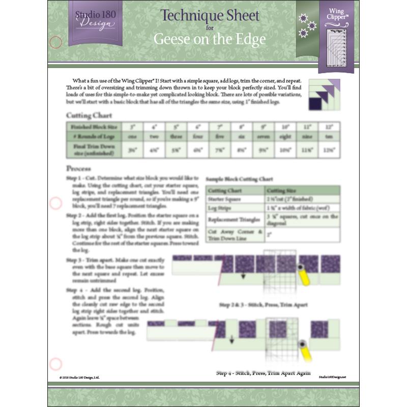 Studio 180 Design Tech Sheet Geese On The Edge