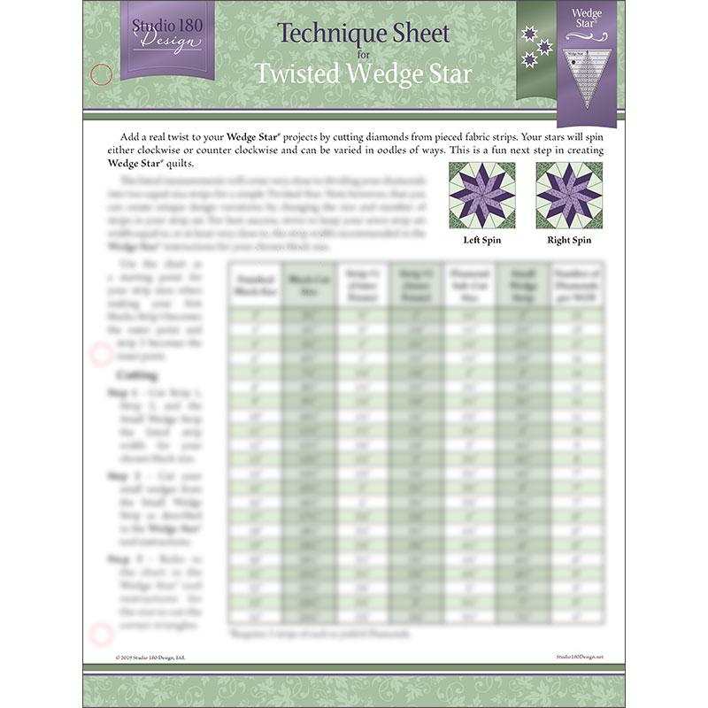 Studio 180 Design Tech Sheet Twisted Wedge Star