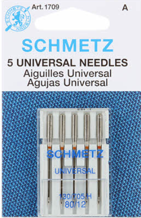 SCHMETZ #1709 Universal Needles Carded - 80/12 - 5 Pieces