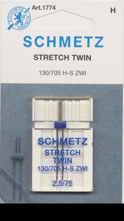 SCHMETZ #1774 Stretch Twin Needle Carded - 75/11 - 2.5mm- 1 count