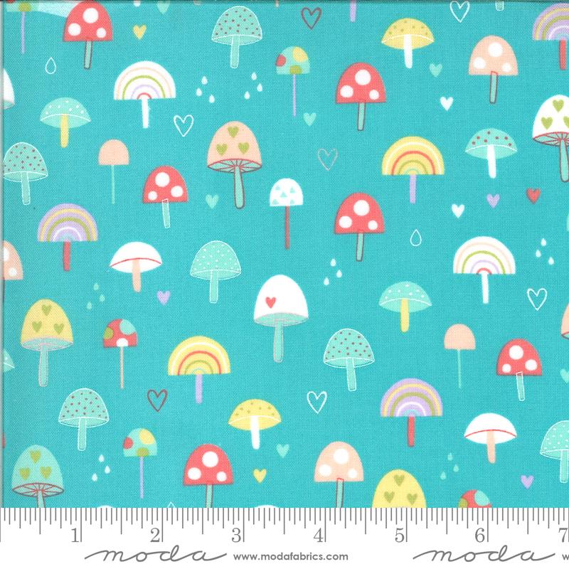 Abi Hall Hello Sunshine Mushrooms Aqua 35351 16