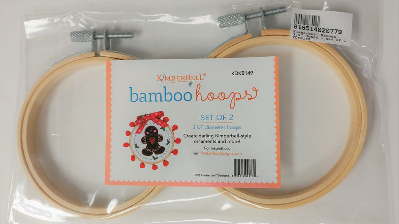 Kimberbell Embroidery Hoops, Bamboo 3.5" Set