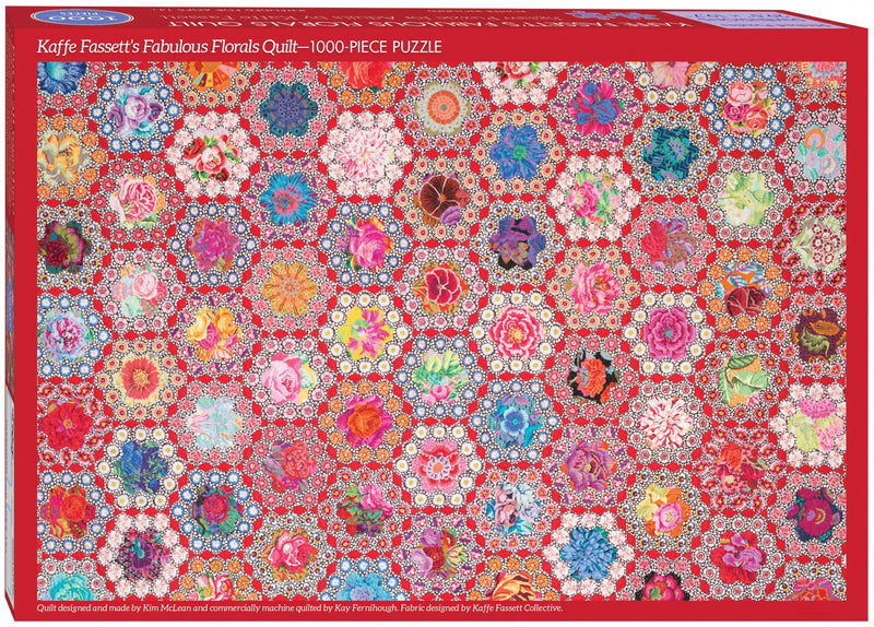 Fabulous Florals Quilt Jigsaw Puzzle - Kaffe Fassett 1000pcs