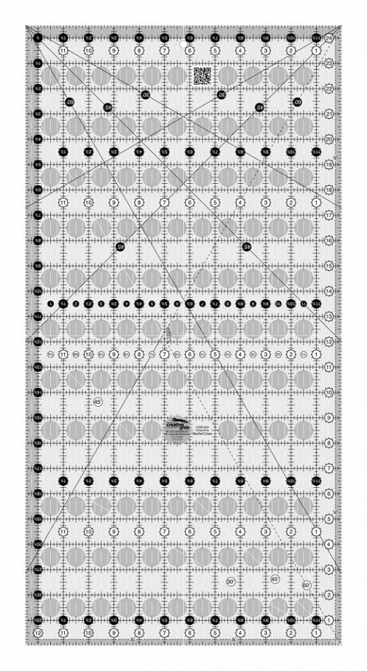 Creative Grids Quilt Ruler 12 1/2" x 24 1/2"