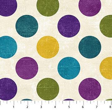 Deborah Edwards - Spot On -White/Multi Lg Purple Dot 22606-86