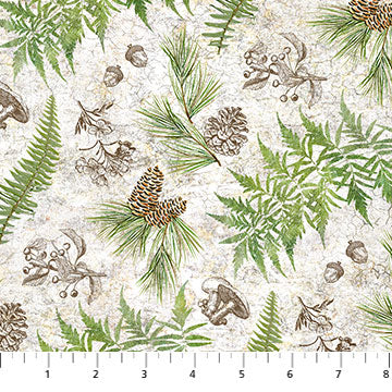 Northcott Tenderwood by Sherri Buck Baldwin Fern & Toile Toss 24175-12