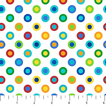 Deborah Edwards - Fun & Games - White Multi Dot - 25068-10