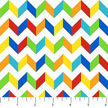 Deborah Edwards - Fun & Games - White Multi Chevron - 25070-10