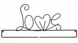 12"- Love - Split Bottom Holder -Gray