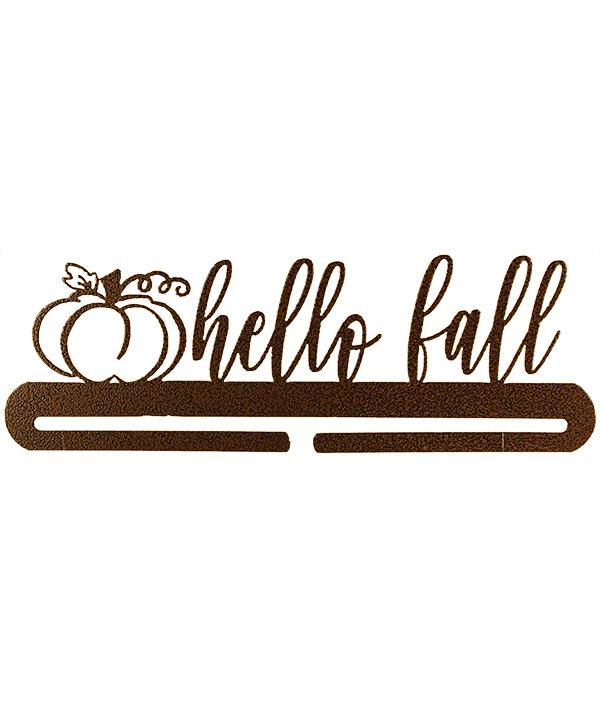 Patch Abilities - 12 inch Hello Fall Split Bottom Copper Vein Hanger