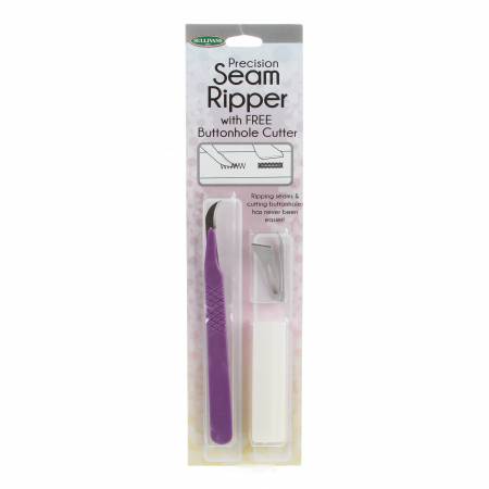 Precision Seam Ripper With Free Buttonhole Cutter - Purple
