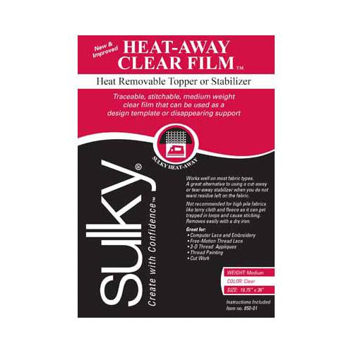 SULKY Heat-Away - Clear - 50 x 91cm pkg (20" x 36")