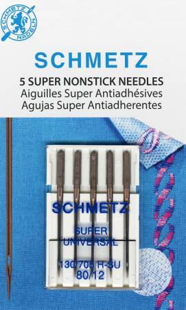 SCHMETZ # 4502 Universal Super Nonstick Needles Carded - 80/12 - 5 Pieces