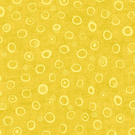 Stof - Basically -  4512-815 - Yellow Circles