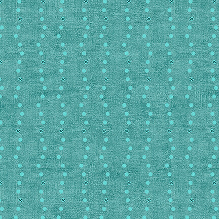 Stof - Basically - 4512-831 Aqua - Dotted Lines