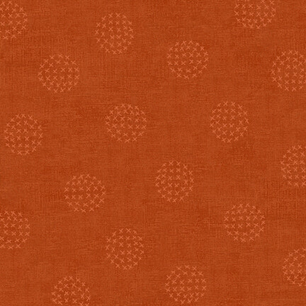 Stof - Basically -  4512-839 - Cognac Circle Dots