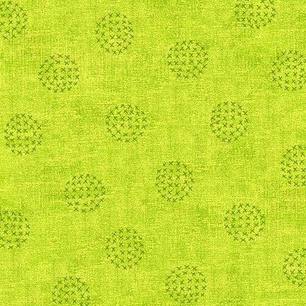 Stof - Basically -  4512-841 - Lime Circle Dots