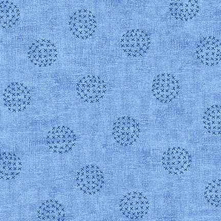 Stof - Basically -  4512-842 - Light Blue Circle Dots