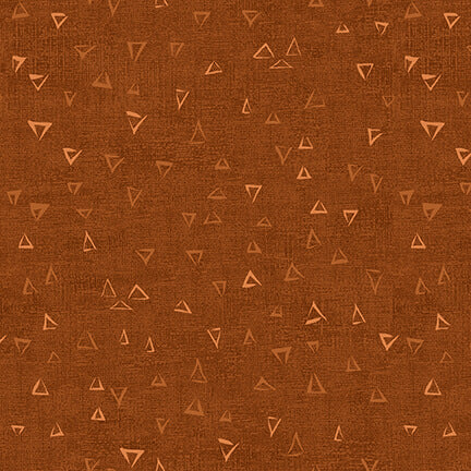 Stof - Basically -  4512-845 - Cognac Floating Triangles