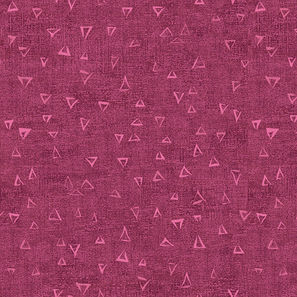 Stof - Basically -  4512-846 - Fuchsia Floating Triangles