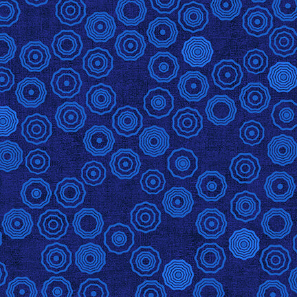 Stof - Basically - 4512-854 Blue - Blue Circle