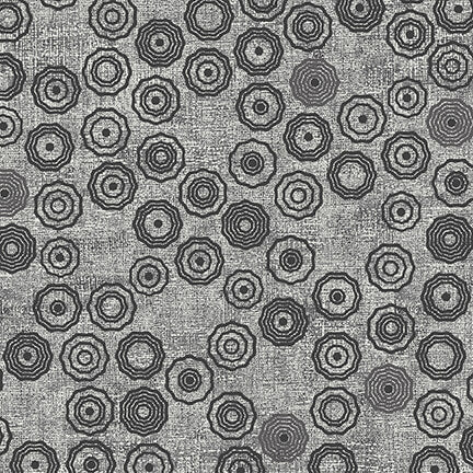 Stof - Basically - 4512-856 Grey - Circles