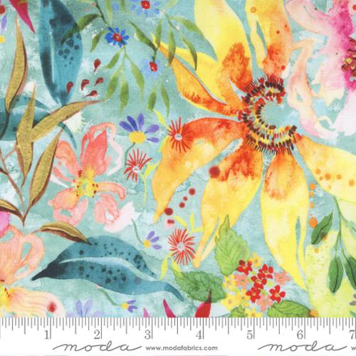 Laura Muir's - Moda - Eufloria - Jade Floral Print - 39742 15