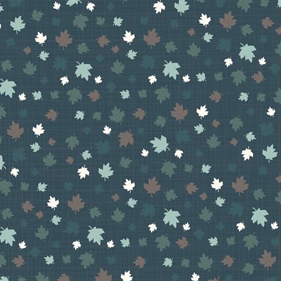 Moda - Kate and Birdie - From Far and Wide - Dark Teal Maple Leaf 513224-14