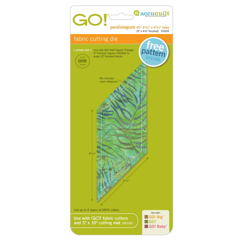 GO! Parallelogram- 3 11/16" x 4 15/16"
Sides (3" x 4 1/4" Finished)