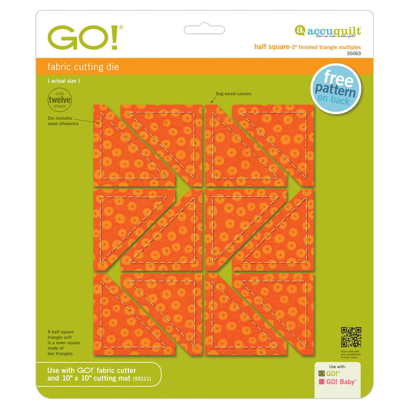 GO! Half Square Triangle-2" Finished Square-Multiples