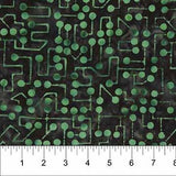 Banyan Batiks Codes and Circuits Black and Green