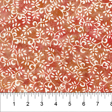 Banyan Batiks Watercolor Floral - Orange Vines - 80644-57