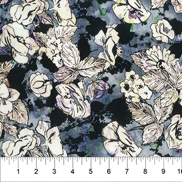 Banyan Batiks - Flower Petals - Large Floral Blue - 80760-40