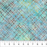 Banyan Batiks - Flower Petals - Cross Hatch Blue - 80763-61