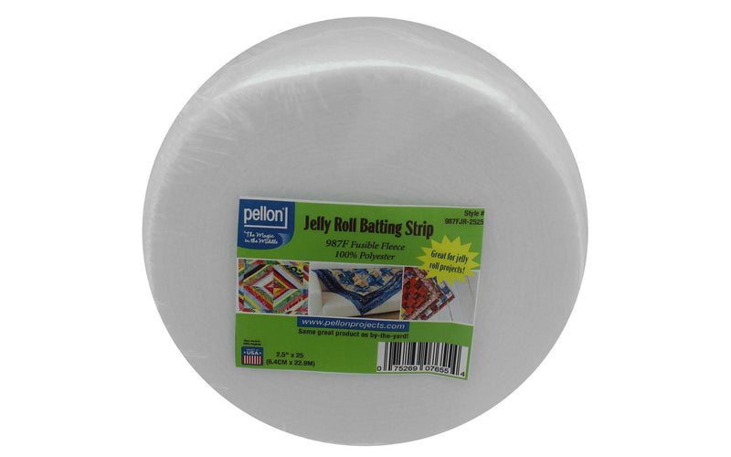 Pellon 987F Fusible Fleece - Jelly Roll Batting Strip 2 - 2.5"x25y