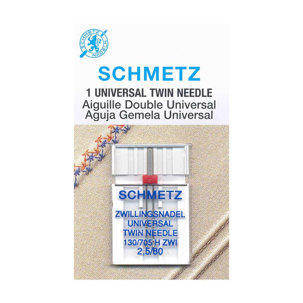 SCHMETZ #1723  Twin Needle Carded - 80/12 - 2.5mm - 1 Piece