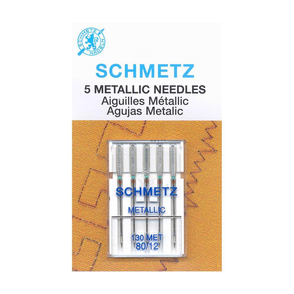 SCHMETZ #1743  Metallic Needles Carded - 80/12 - 5 Pieces