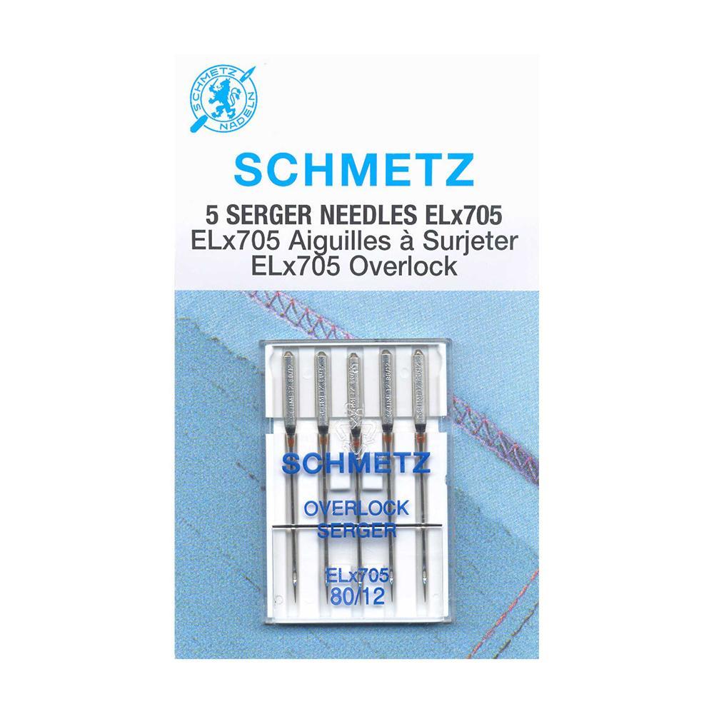 SCHMETZ #1820 Serger Needles Elx705 Carded - 80/12 - 5 Pieces