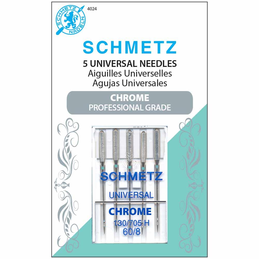 SCHMETZ #4024 Chrome Universal - 60/08 - 5 count