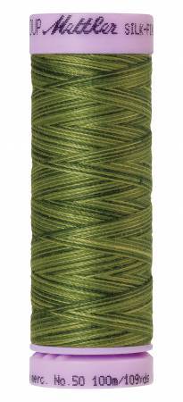 Mettler Silk-Finish 50wt Variegated Cotton Thread 109yd/100M Ferns