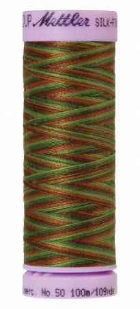 Mettler Silk-Finish 50wt Variegated Cotton Thread 109yd/100M Forest Land