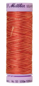 Mettler Silk-Finish 50wt Variegated Cotton Thread 109yd/100M Terra Tones