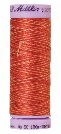 Mettler Silk-Finish 50wt Variegated Cotton Thread 109yd/100M Terra Tones