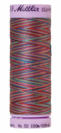 Mettler Silk-Finish 50wt Variegated Cotton Thread 109yd/100M Techno Brights