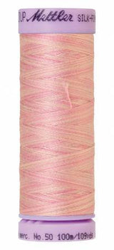 Mettler Silk-Finish 50wt Variegated Cotton Thread 109yd/100M So Soft Pink