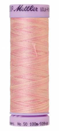 Mettler Silk-Finish 50wt Variegated Cotton Thread 109yd/100M So Soft Pink