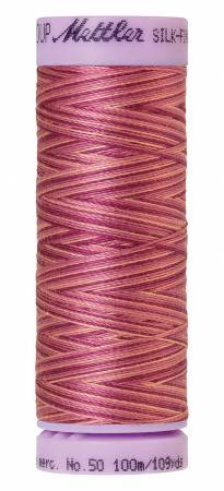Mettler Silk-Finish 50wt Variegated Cotton Thread 109yd/100M Pink Flox